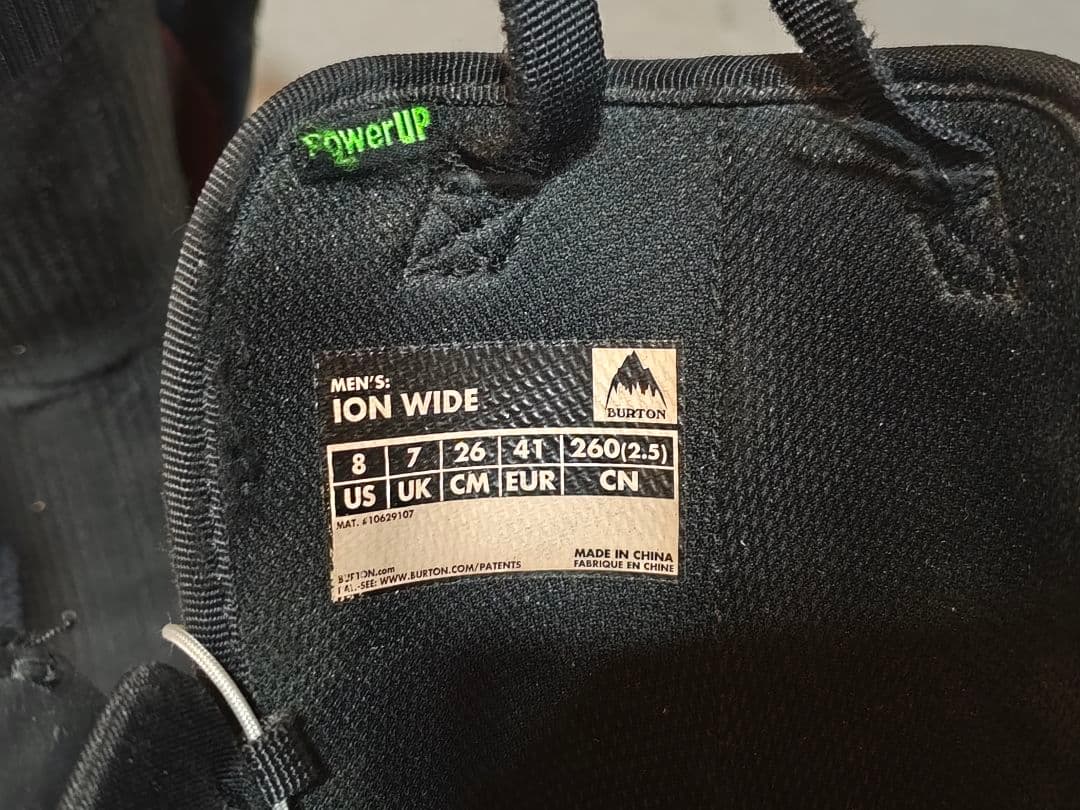 BURTON Ion Wide Speedzone サイズ26.0