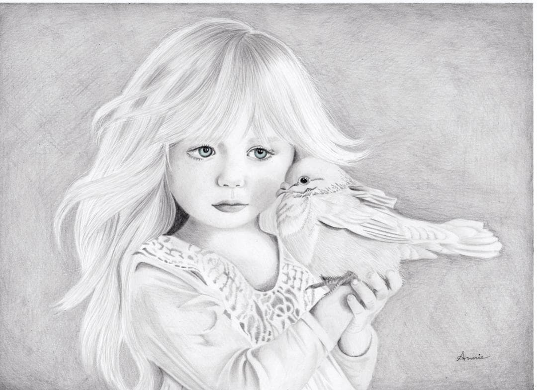 鉛筆画「Love nature」　B5大サイズ