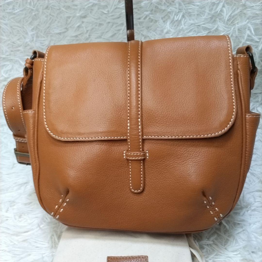 極美品　MOTHERHOUSE　マザーハウス　レザー　ショルダーバッグ　ステッチ