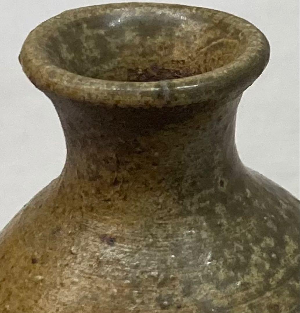 B270b 「常滑南蛮　徳利」山田健吉作　共布共箱　酒噐　茶道具