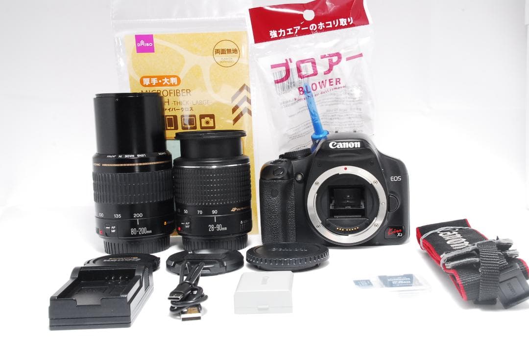Canon EOS Kiss X2 デジタル一眼レフ ダブルレンズセット 動作品