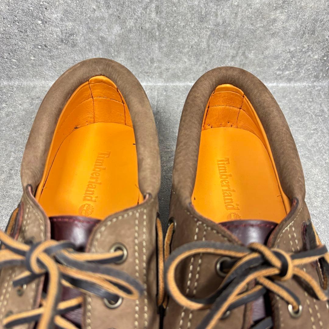 【新品未使用】Timberland デッキシューズ 3eye バーガンディ 27