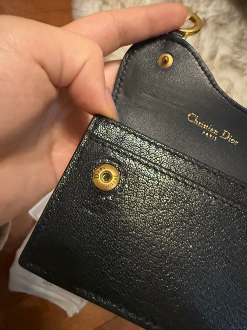Dior 黒 レザー カードホルダー