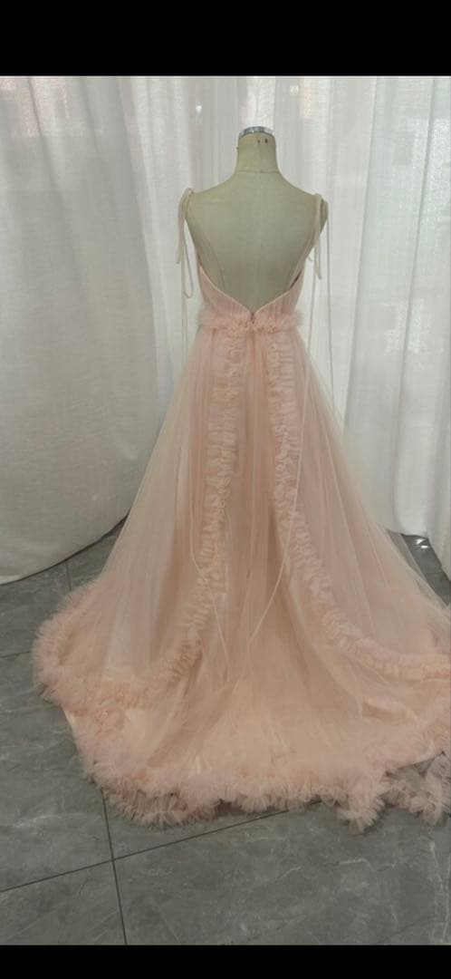 ピンク ロングドレス