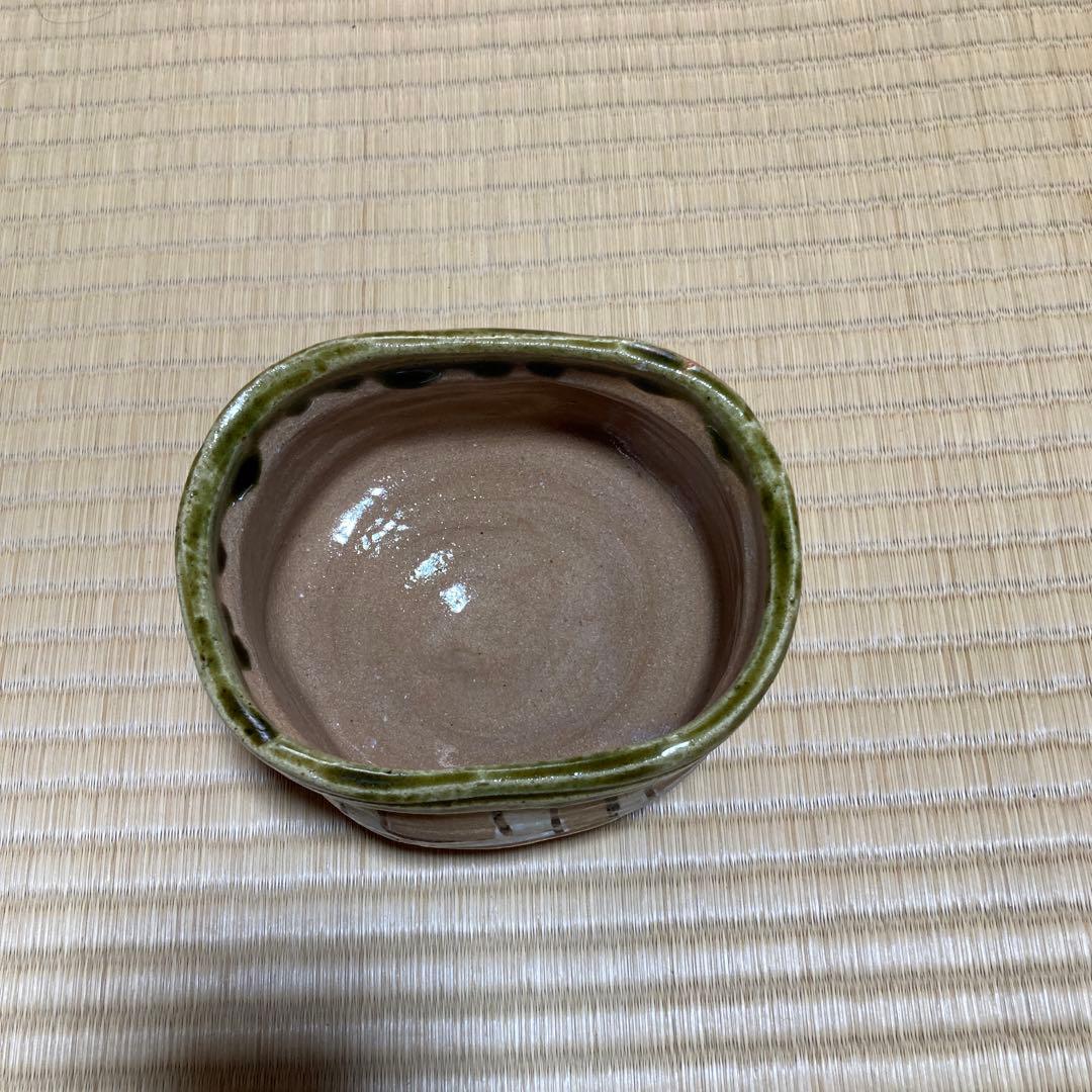 赤織部茶碗　瀧口喜兵衛作