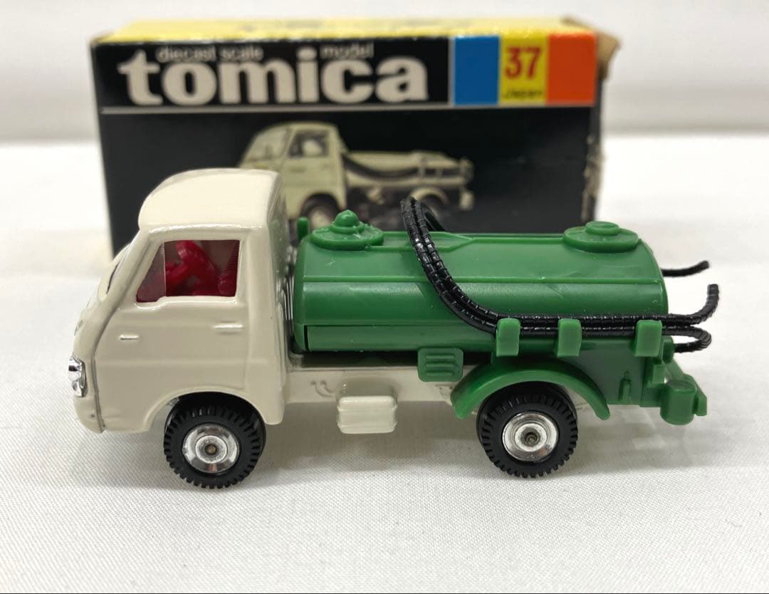 トミカ いすゞ エルフ バキュームカー 白 緑 No.37 黒箱