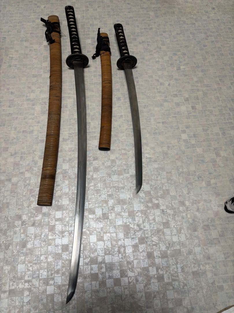 模造刀 刀剣 2本セット 籐巻き 模擬刀