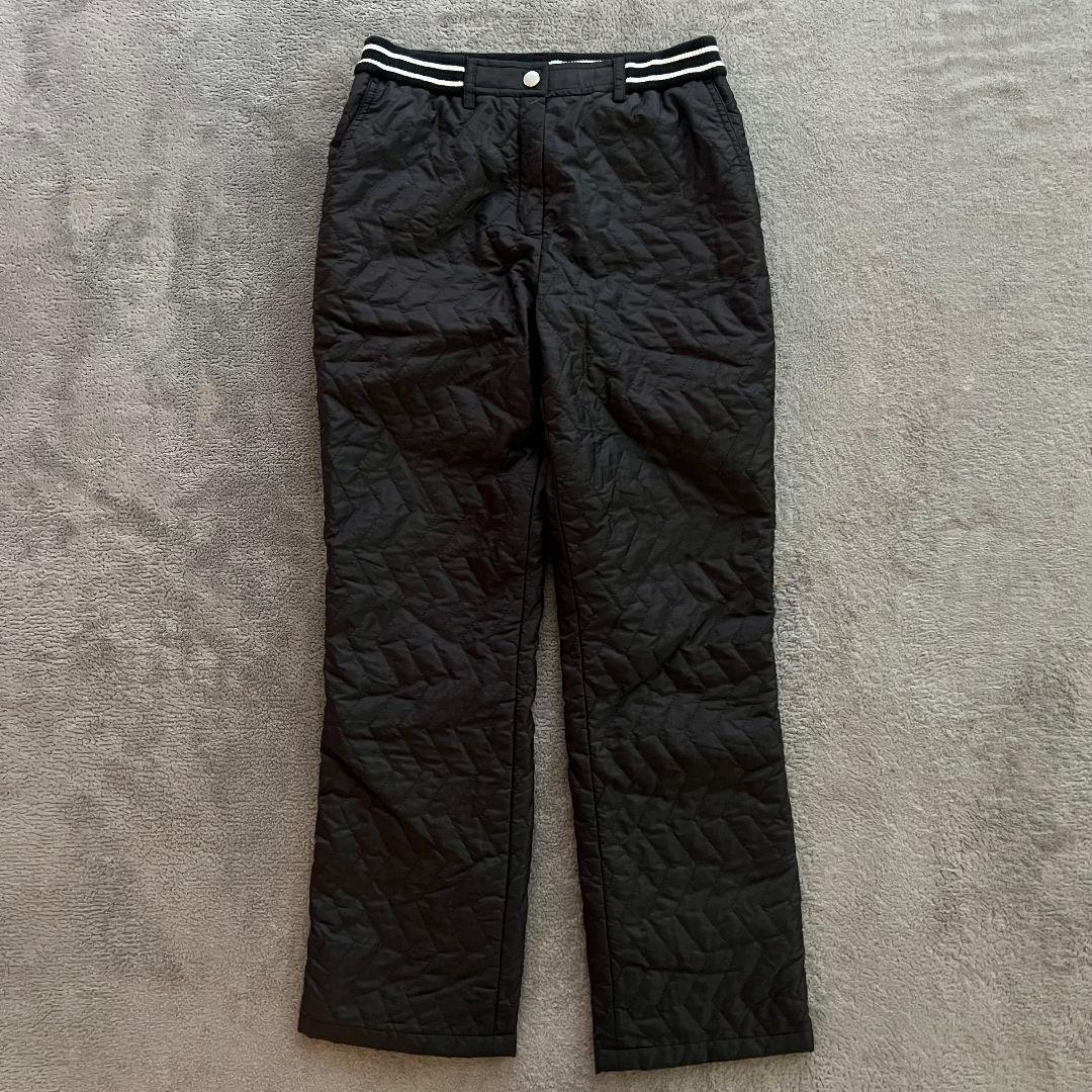 LANVIN SPORT ランバンスポール　中綿　ゴルフパンツ　キルティング　黒