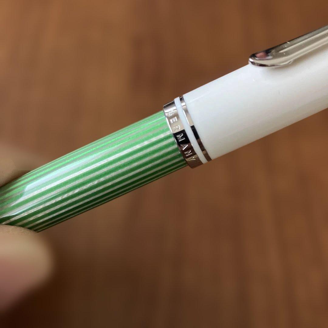 【未使用品】ペリカン 万年筆 M605 グリーンホワイト M（中字）