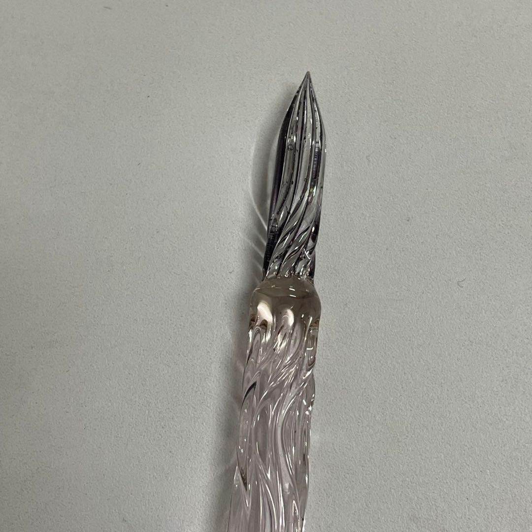 菅清風　最高級　硬質ガラスぺん　淡いピンク