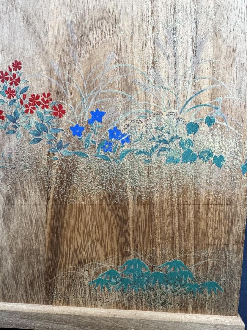 色絵本棚 入手困難 骨董 コレクション 置物 (旧家蔵出し)WWWT009