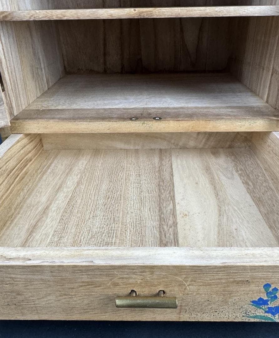 色絵本棚 入手困難 骨董 コレクション 置物 (旧家蔵出し)WWWT009