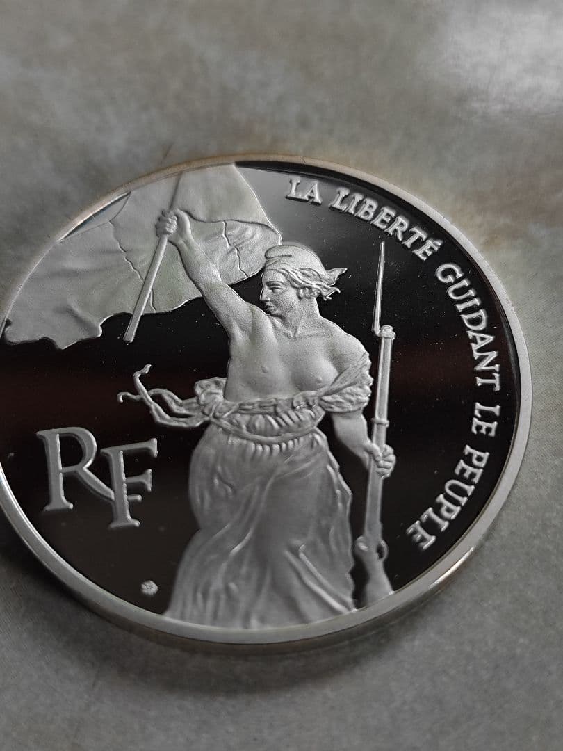 1993年モネドパリ プルーフ銀貨３点セットルーヴル美術館 100フラン