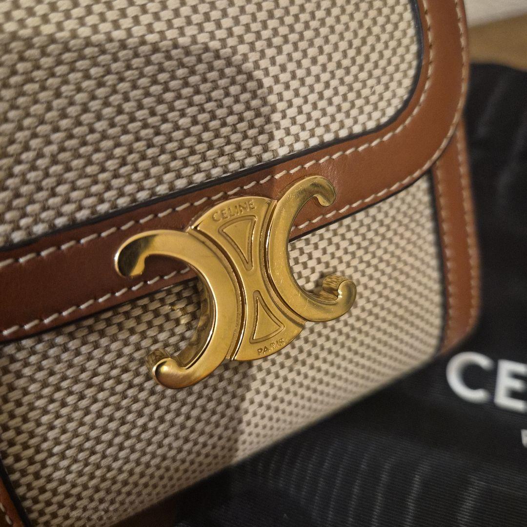 【箱有り】CELINE 三つ折り財布 ベージュ/ブラウン