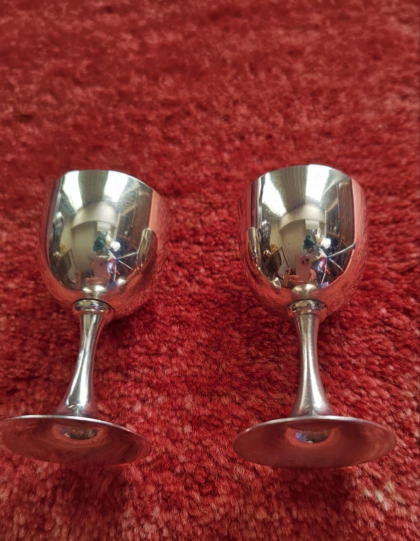 純銀　銀杯２個　67g