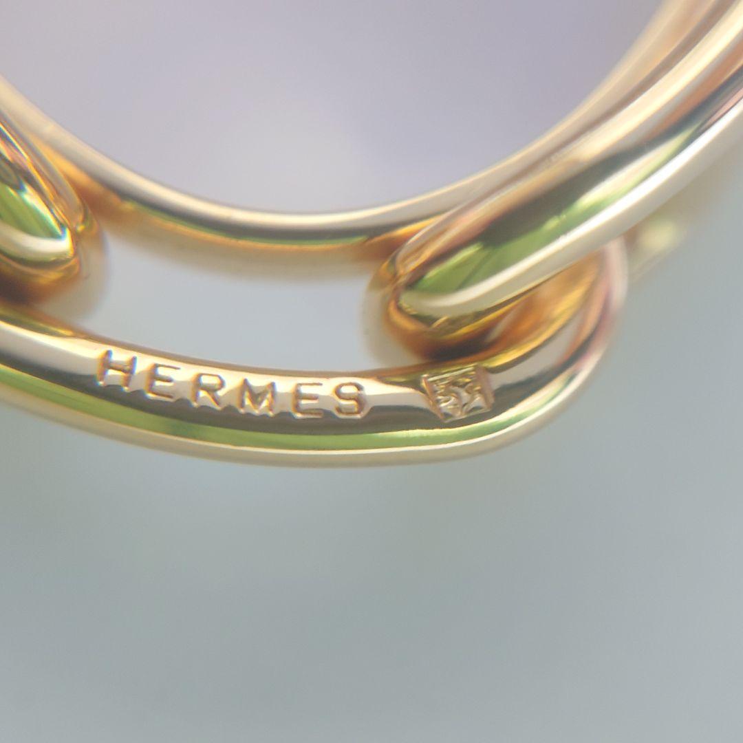 未使用に近い エルメス リング シェーヌダンクル スカーフリング 21号 ケース