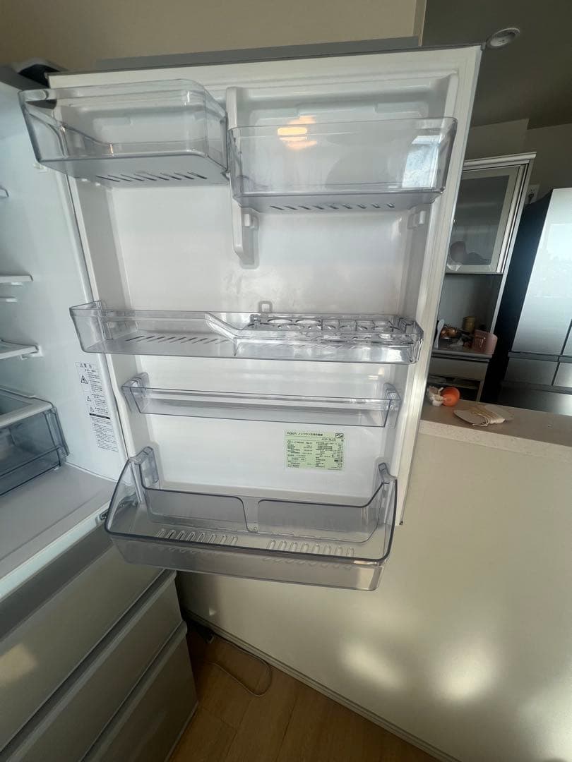 【最終値下げ】アクア　AQR-36J シルバー フレンチドア冷凍庫