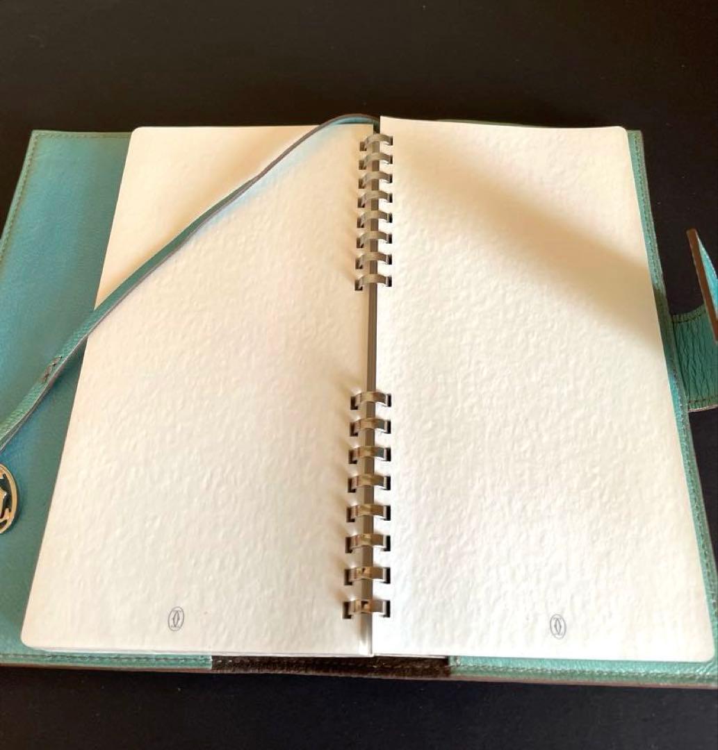 Cartier カルティエ手帳カバー　 難あり　ブルー　箱付き