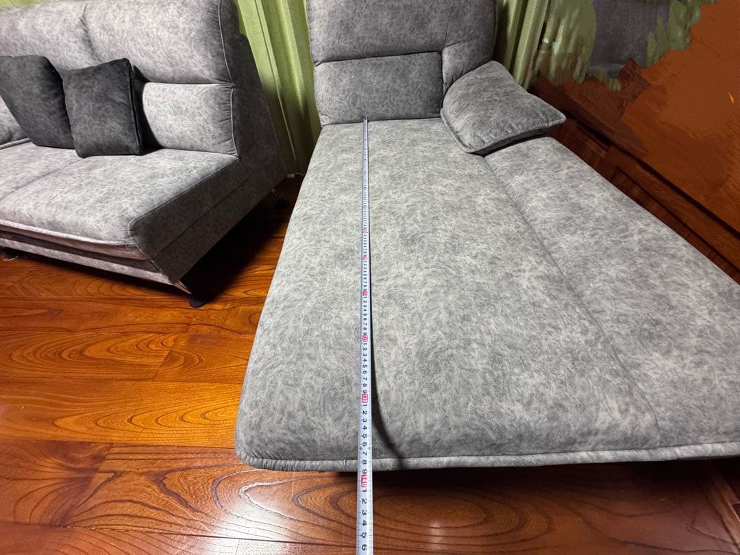 L字型ファブリックカウチソファセット