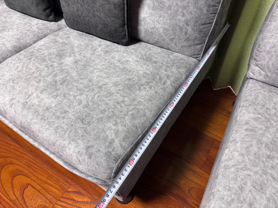 L字型ファブリックカウチソファセット