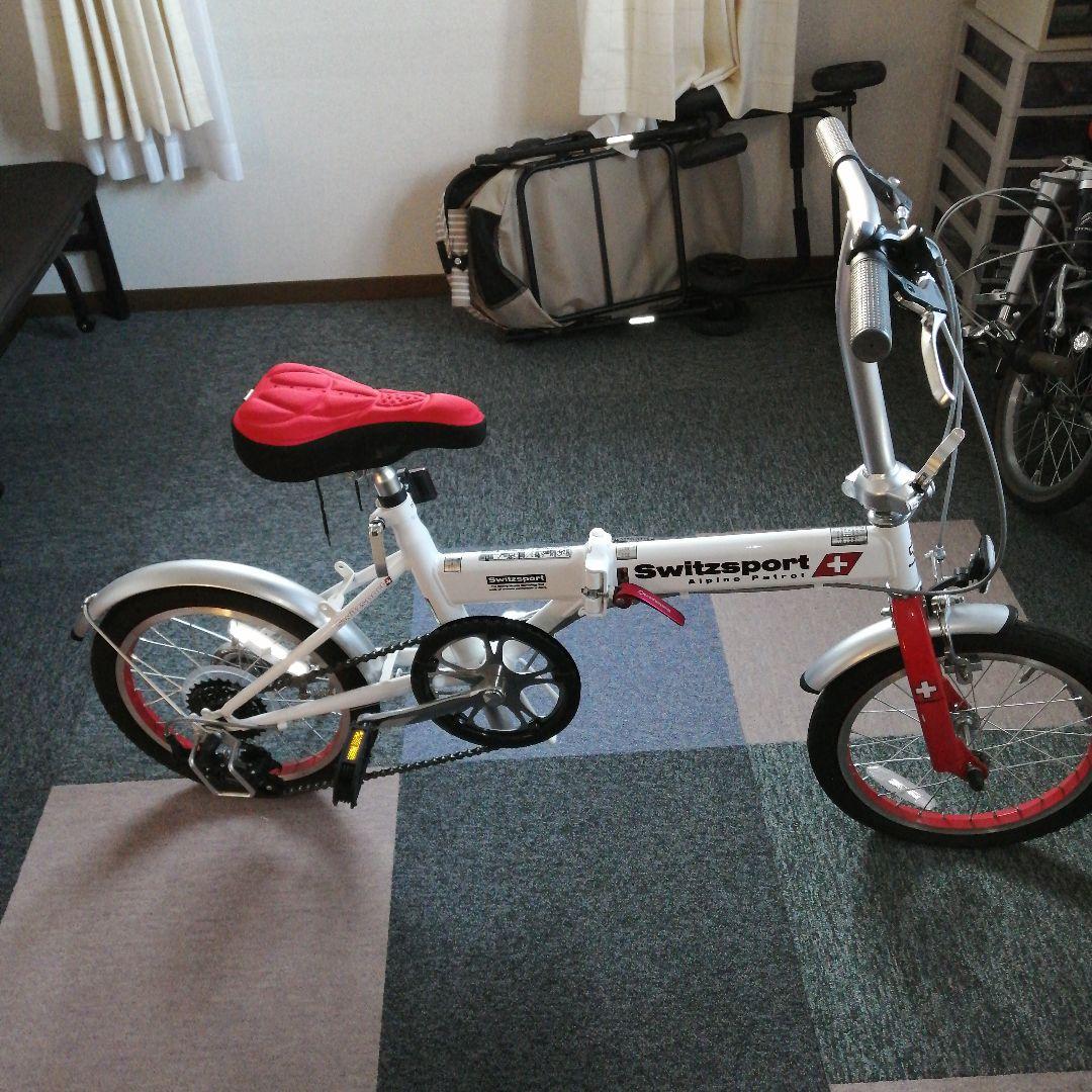 Switzsport 折りたたみ自転車 ホワイト/レッド12インチ