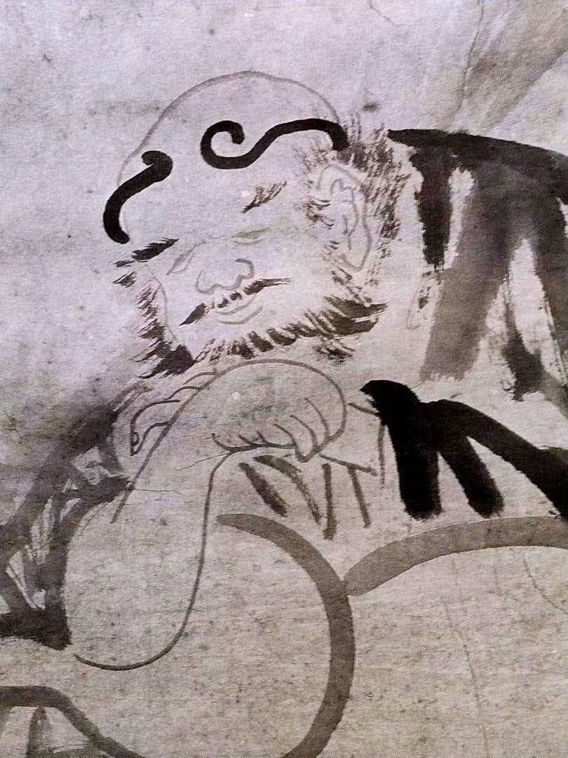 ♥古い　掛軸　中国　人物　②　掛け軸　骨董　古玩　中国画