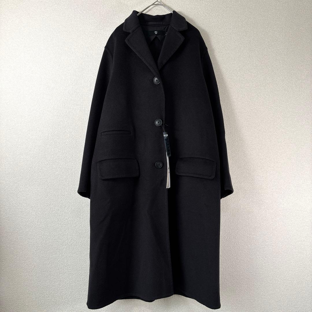 新品✨ユニクロ +J カシミヤブレンドチェスターコート ダークグレー S〜M相当