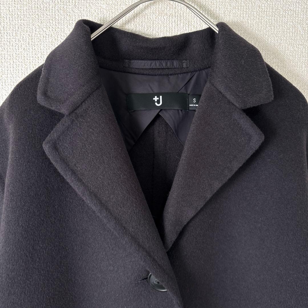 新品✨ユニクロ +J カシミヤブレンドチェスターコート ダークグレー S〜M相当