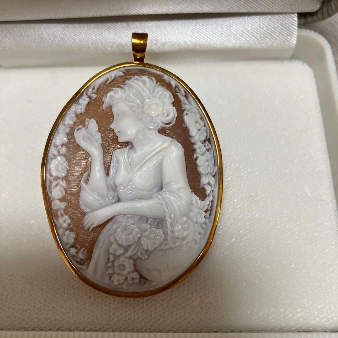 カメオ　帝国ホテル　18K 作家　ネックレスおまけ