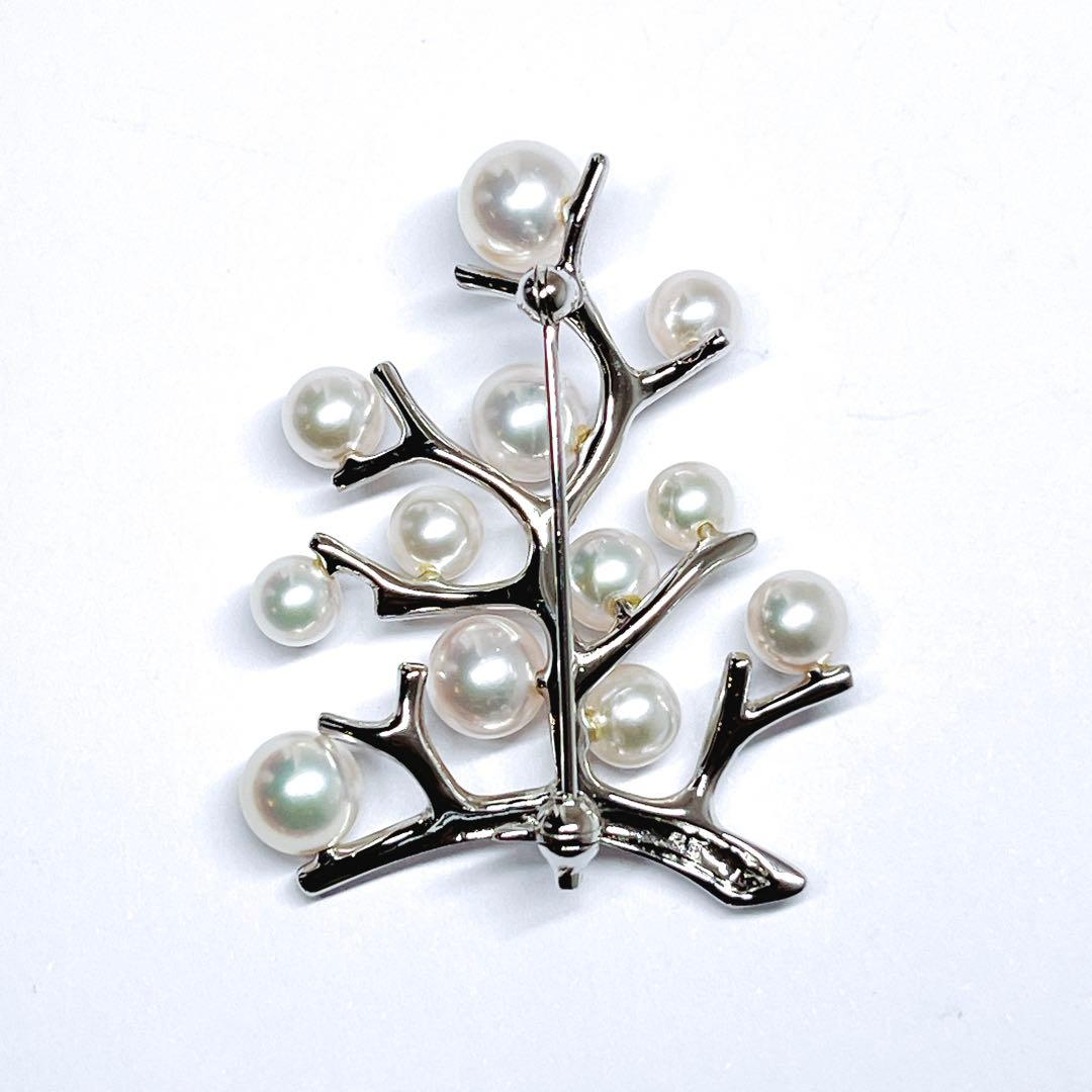 【現行品・極美品】✨ミキモト パール　ブローチ　幸福の木　ラージサイズ