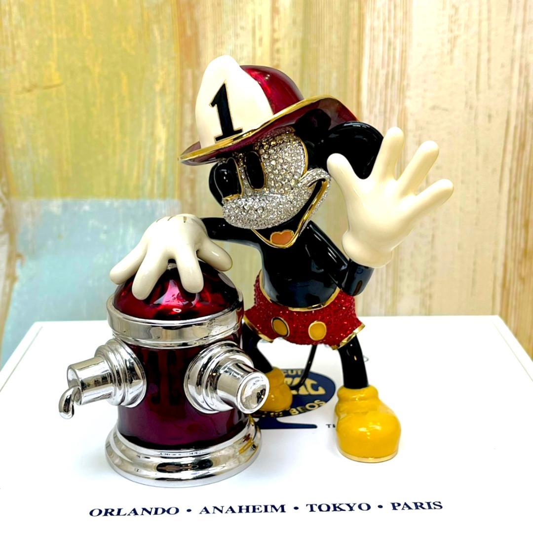 定価11万円レア★ミッキーの消防隊 アリバス・ブラザーズ スワロフスキー