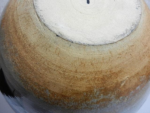 京焼　伝統工芸士「河島浩三」作　大型花瓶（高２７．５㌢、胴３０㌢、重５．８㌕）