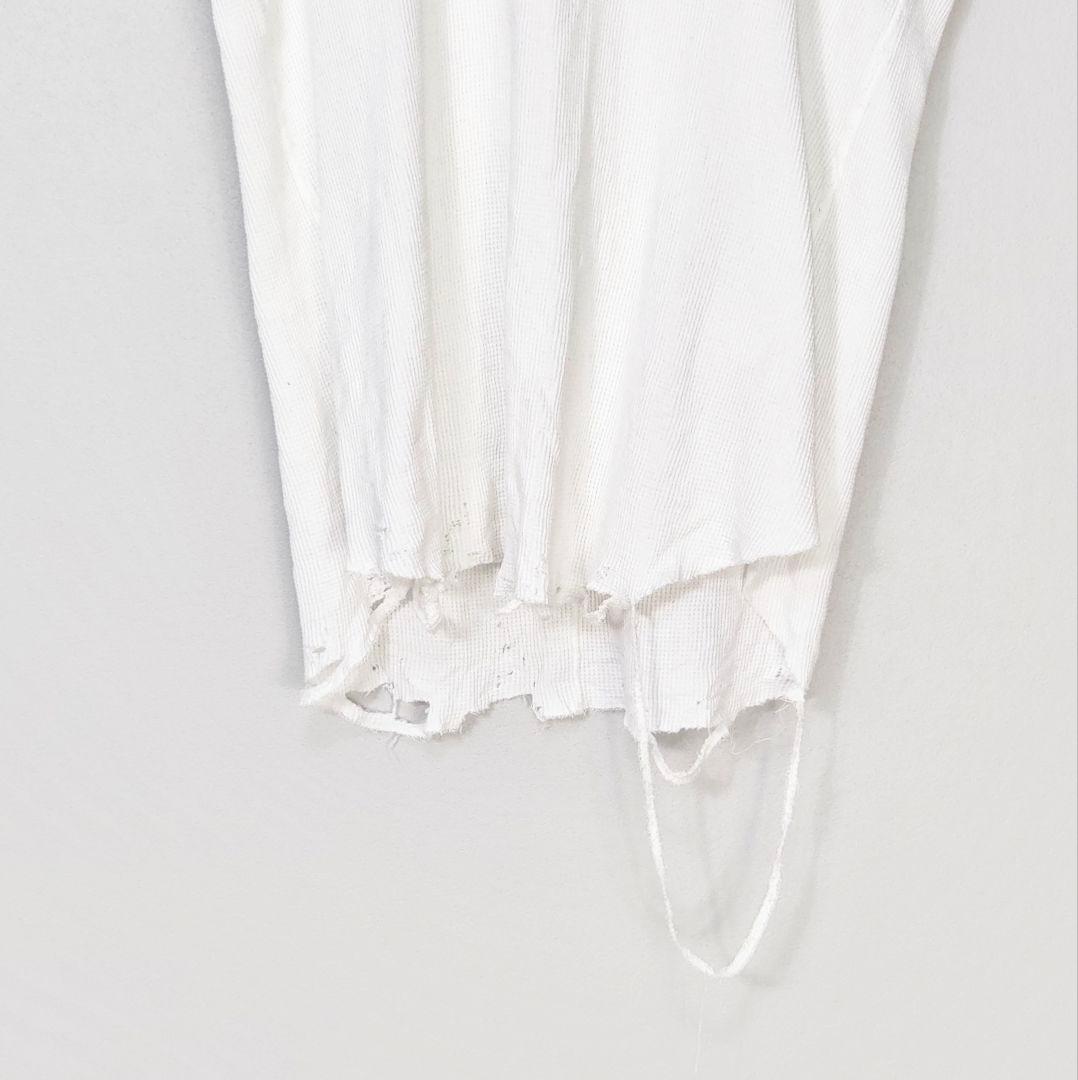 トップス ANCELLM 24SS DAMAGE WAFFLE TANK TOP