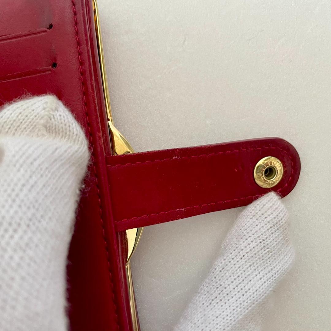 LOUIS VUITTON ヴィトン ヴェルニ ポルトフォイユ ヴィエノワ 赤系