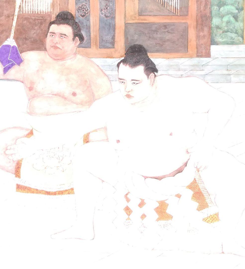 絵画日本画原画「明治神宮奉納土俵入り」