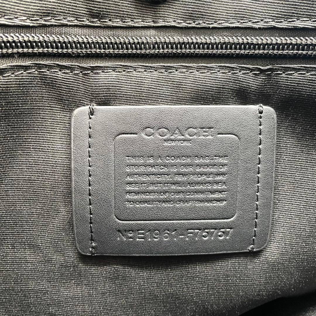 【極美品】コーチ　2way ビジネスバッグ　ハミルトン　レザー　黒　F75757