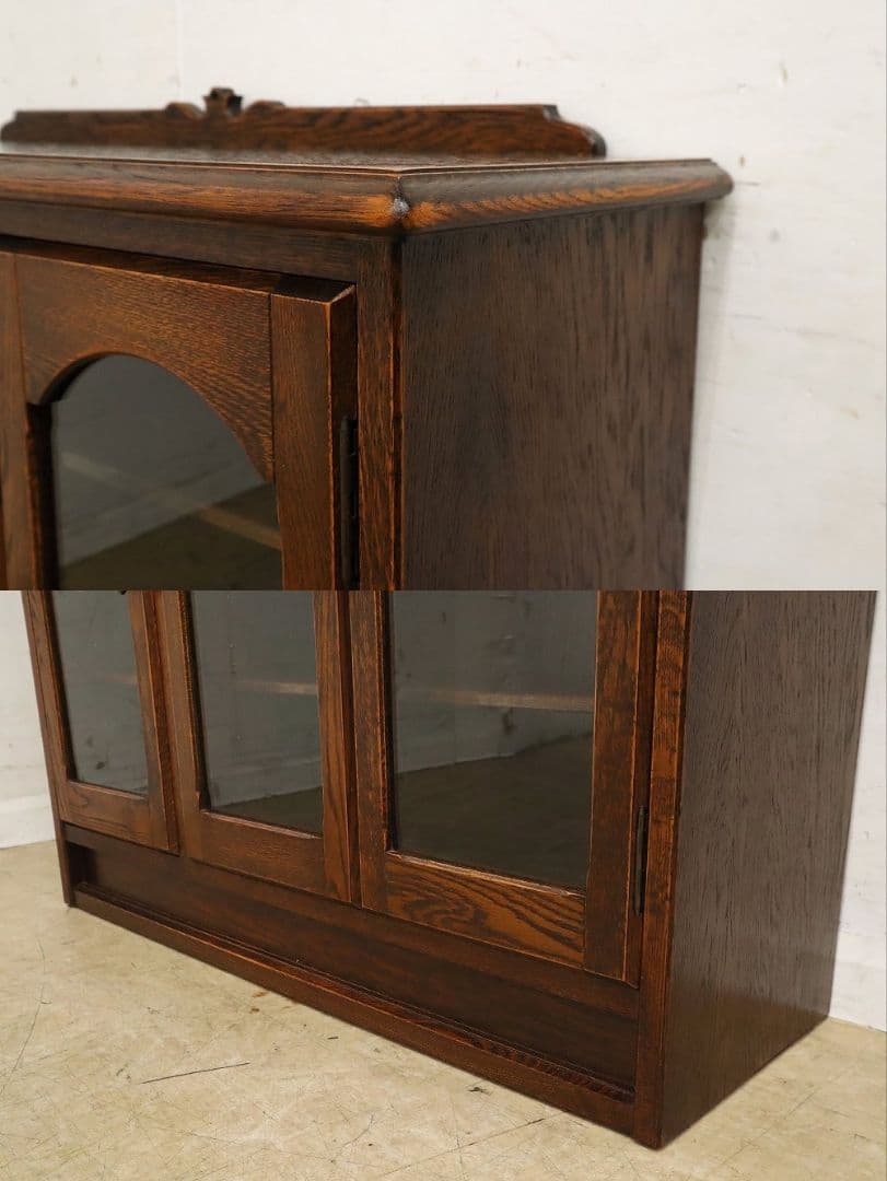 高級 三越家具【ブルージュ】オーク材 サイドボード・キャビネット・飾り棚