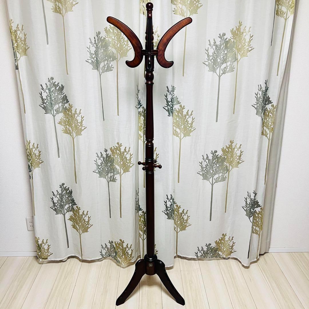 ニチハン　アンティーク　コートハンガー　ハンガーポール　木製