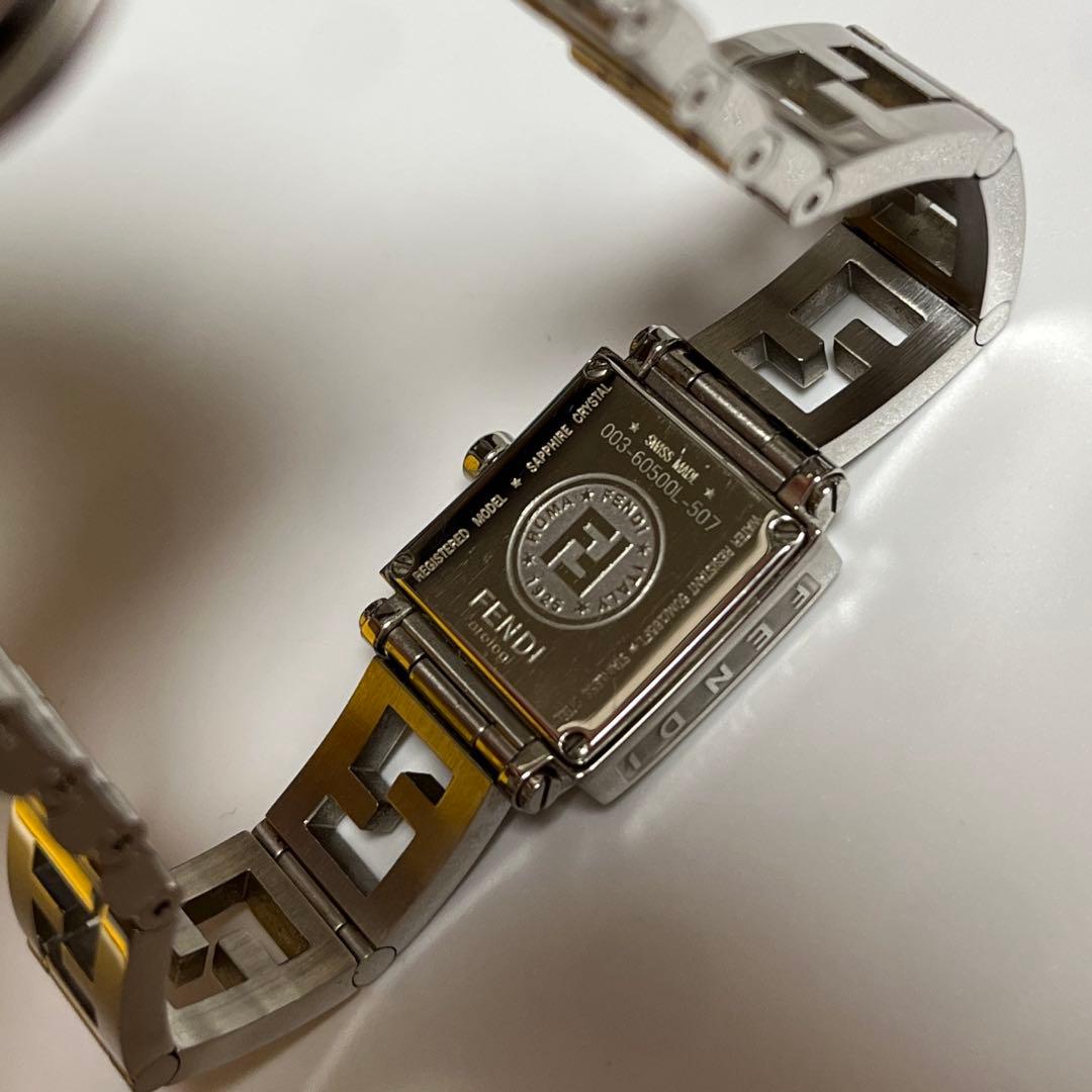 FENDI クアドロ 12Pダイヤ ウォッチ レディース 腕時計 電池交換済み