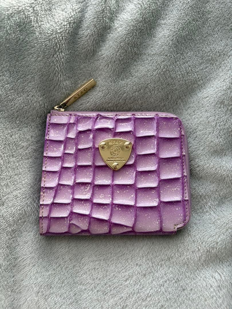 ATAO ミリモ クラリティ ヒーリングラベンダー 折り財布 パープル
