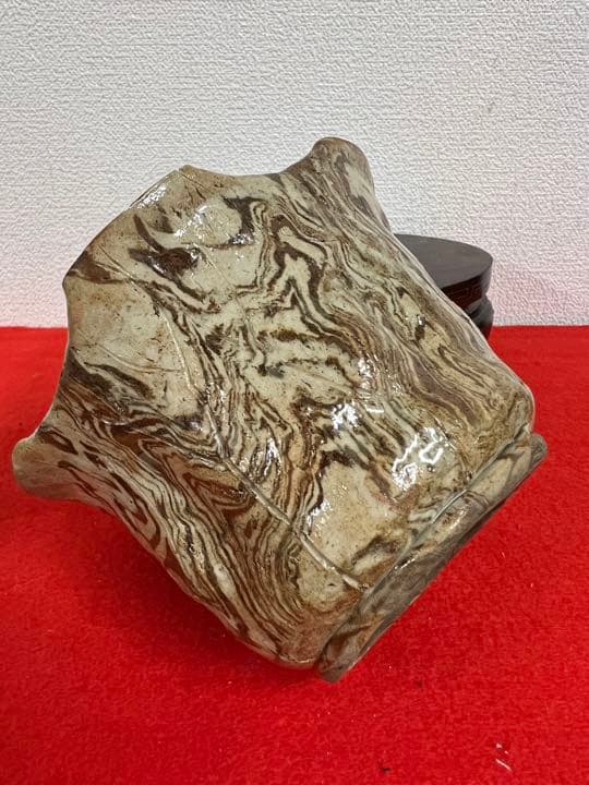 古美術·万古焼蓮の花型盃洗 ·茶道具·お湯呑F1