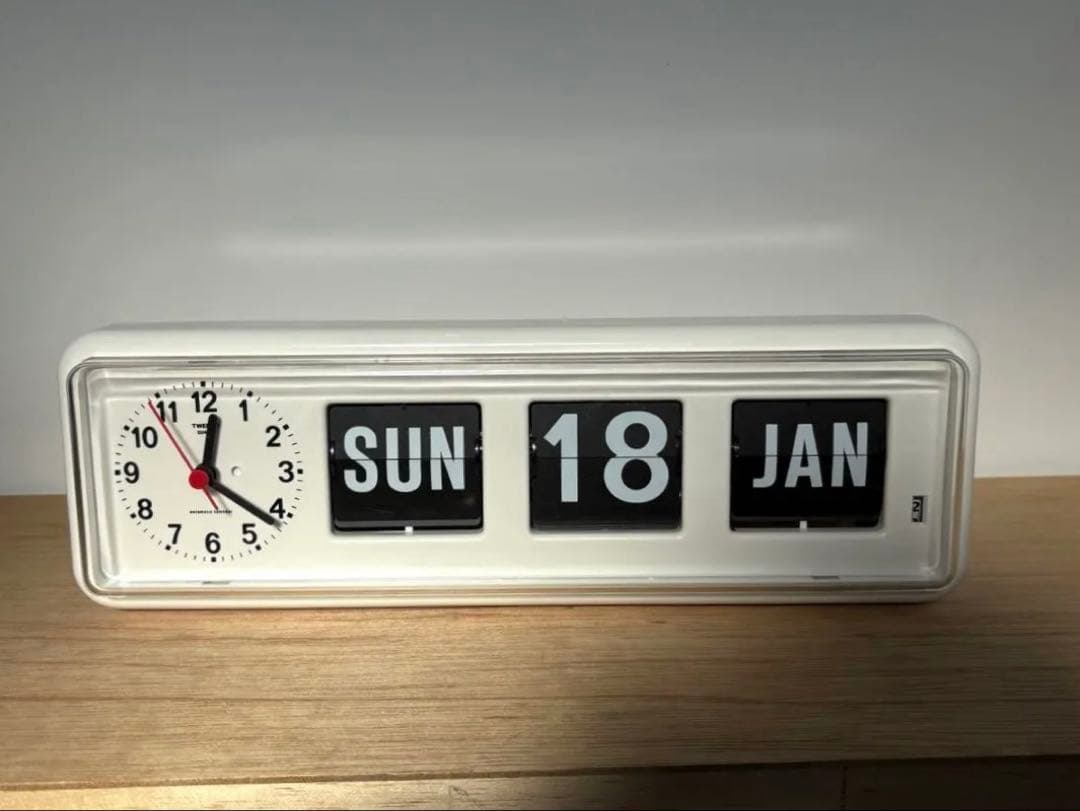 TWEMCO BQ-38 WHITE 置き時計