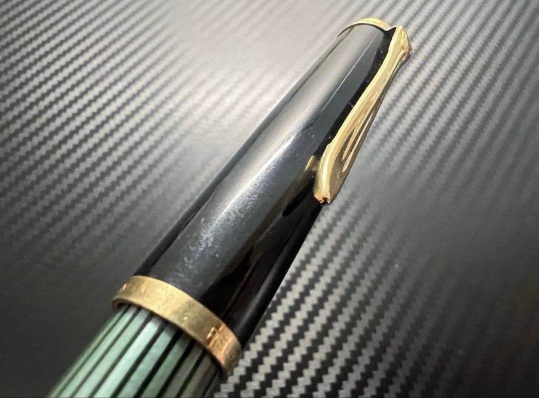 ペリカン 400NN M&K 万年筆 EF 極細字 緑縞