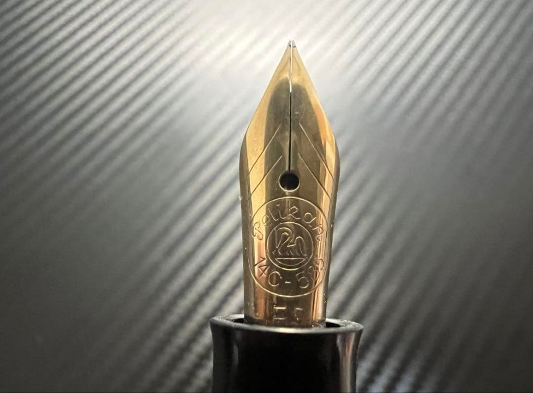 ペリカン 400NN M&K 万年筆 EF 極細字 緑縞