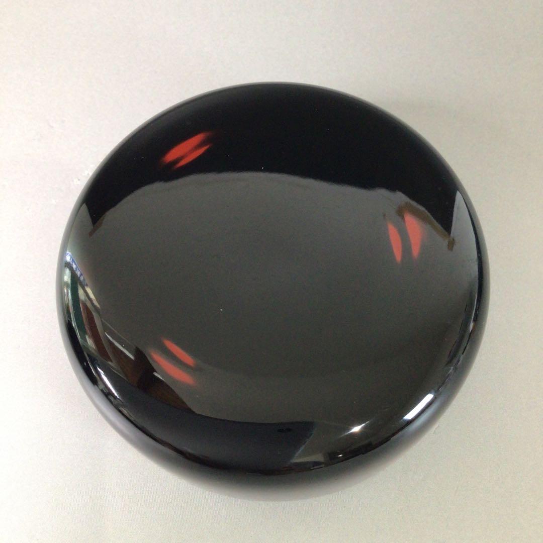 Ｓ９６　棗　『秀峰作』『黒漆塗』『中棗』　共箱　茶道具