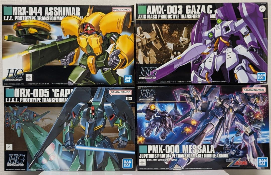 HGUC アッシマー / ガザC ハマーン専用機 / メッサーラ / ギャプラン
