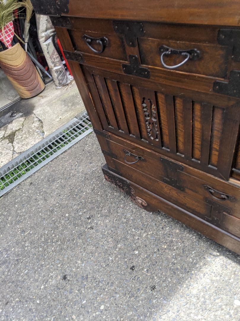 断捨離時代家具　時代箪笥　車箪笥 薬箪笥 和箪笥 アンティーク