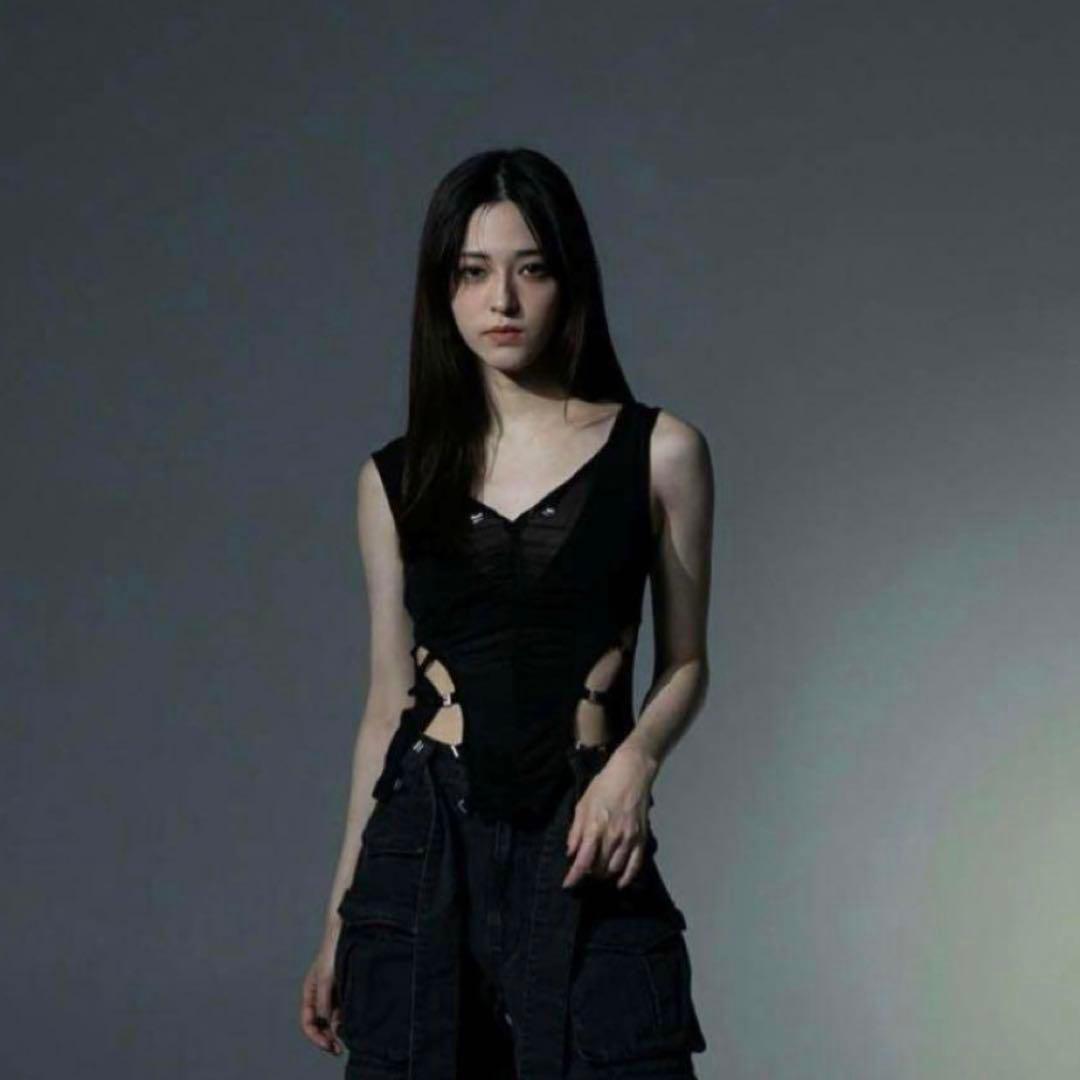 トップス melt the lady sheer hook tank