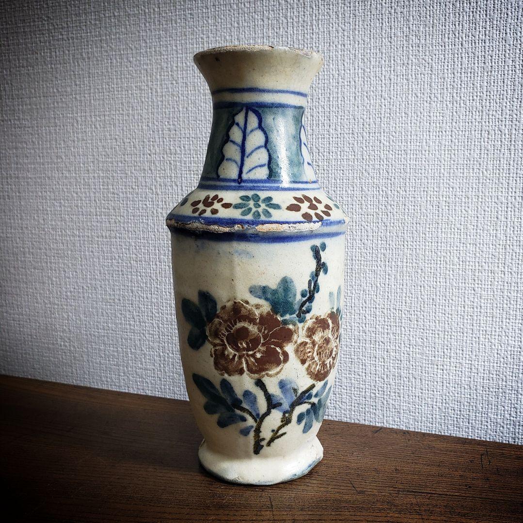 一輪挿し　壺　花器　花文様　成化十年　染付　絵付　訳あり　珍品　酒器