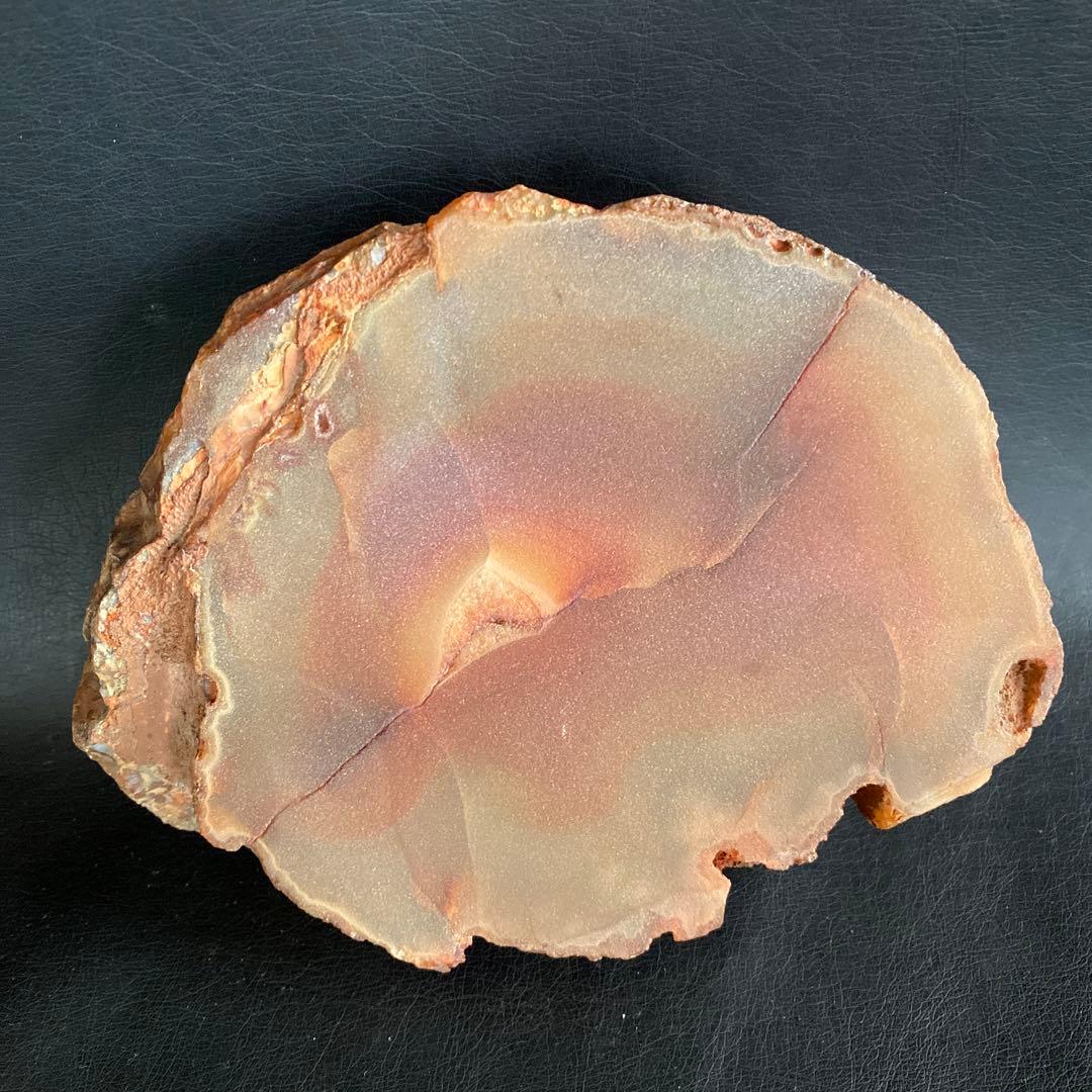 瑪瑙 断面 輪切り 原石 鑑賞石 飾り石 置物 メノウ　2点　まとめ売り